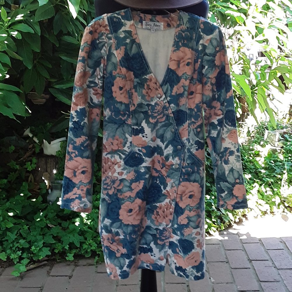 🎉 HOST PICK 🎉Paris Blues For Wet Seal Denim Snap Button Long Sleeve Dress 90s
